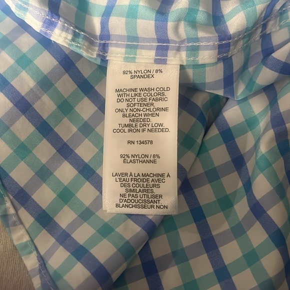 Vineyard Vines Men's Blue Checkered Shirt - Picture 4 of 4